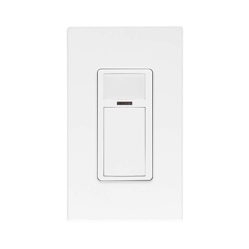 Leviton ODS15-I1W Wallbox, PIR 15A Switching, 120VAC, Configurable with The Smart Sensor App, White