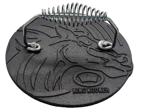 King Kooker CI8HBP Pre-Seasoned Cast Iron Horse Shaped Bacon Press