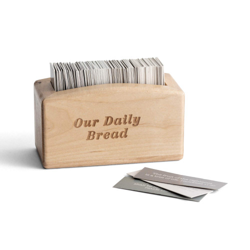 DaySpring - Our Daily Bread Wood Promise Box - 240 Promises from The Word of God - Sharable Scripture Cards (J4531),Brown