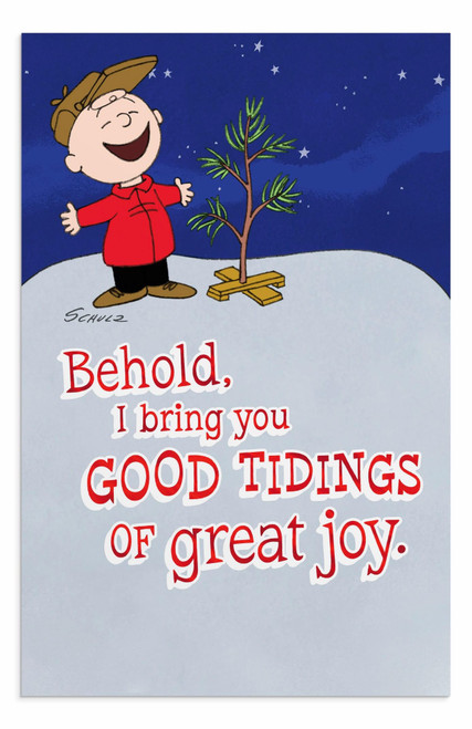 DaySpring - Peanuts - Good Tidings Great Joy - 50 Bulk Christmas Cards, KJV (J4792), Multi DaySpring - Peanuts - Good Tidings Great Joy - 50 Bulk Christmas Cards, KJV (J4792), Multi