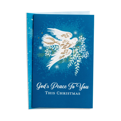 DaySpring - God's Peace to You This Christmas - Inspirational Christmas Cards - 18 Boxed Cards and Envelopes, KJV (J6350), Blue