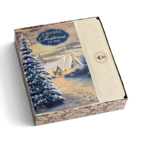 DaySpring Thomas Kinkade - A Peaceful Christmas to You - 18 Christmas Boxed Cards and Envelopes, KJV