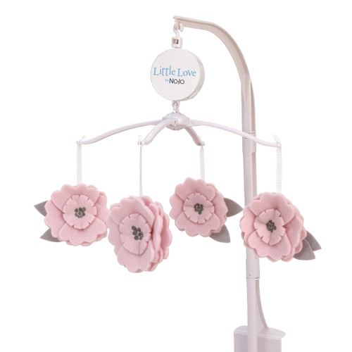Little Love by NoJo Beautiful Blooms Pink and Grey Flowers Musical Mobile Little Love by NoJo Beautiful Blooms Pink and Grey Flowers Musical Mobile