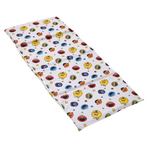 Sesame Street Come and Play Blue, Green, Red and Yellow, Elmo, Big Bird, Cookie Monster, Grover and Oscar The Grouch Preschool Nap Pad Sheet Sesame Street Come and Play Blue, Green, Red and Yellow, Elmo, Big Bird, Cookie Monster, Grover and Oscar The Grouch Preschool Nap Pad Sheet