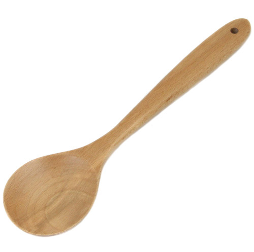 Chef Craft Select Beechwood Solid Spoon, 12 inches in Length, Natural