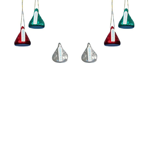 HERSHEY'S HY0158 Kurt Adler Plastic Mini Kisses Ornament, Set of 6,Christmas HERSHEY'S HY0158 Kurt Adler Plastic Mini Kisses Ornament, Set of 6,Christmas