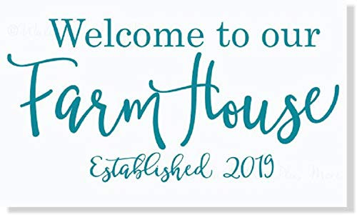 Wall Decor Decal Welcome to Our Farmhouse Est Year Vinyl Sticker for Entry Wall Decor Decal Welcome to Our Farmhouse Est Year Vinyl Sticker for Entry