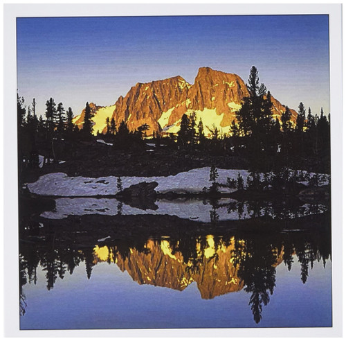 3dRose Clark Lakes, Ansel Adams, California, USA Greeting Cards, 6" x 6", Set of 6 (gc_142806_1)