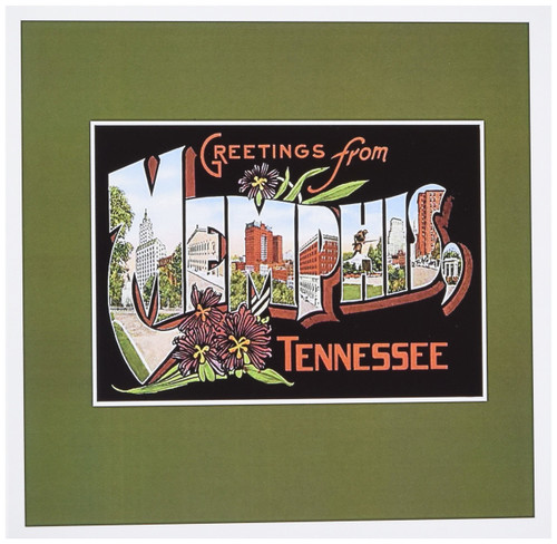 3dRose Greetings From Memphis Tennessee Scenic Postcard Greeting Cards, 6" x 6", Set of 12 (gc_170624_2)