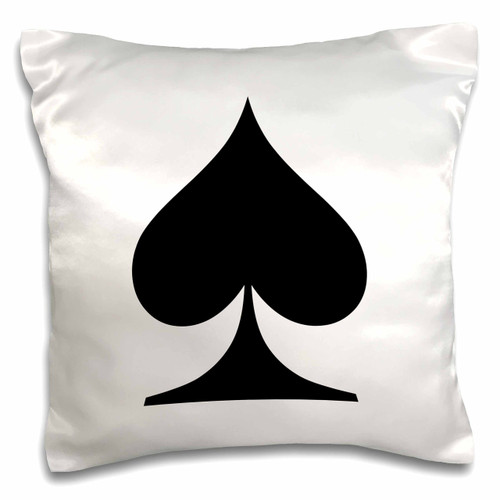 3dRose pc_218703_1 Playing Cards. Spade. Cool Design. Popular Image. - Pillow Case, 16 by 16"