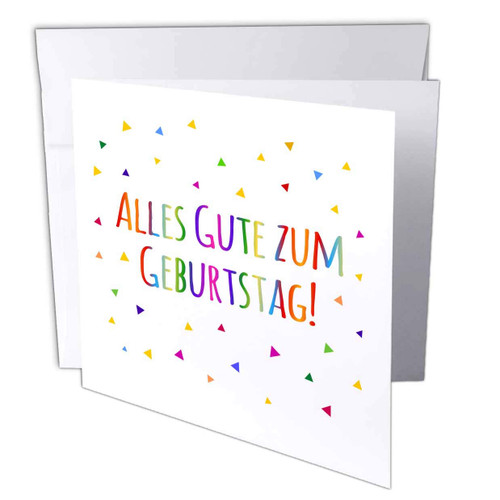 3dRose InspirationzStore Many Different Languages - Alles Gute zum Geburtstag - Happy birthday in German colorful text - 6 Greeting Cards with envelopes (gc_202027_1) 3dRose InspirationzStore Many Different Languages - Alles Gute zum Geburtstag - Happy birthday in German colorful text - 6 Greeting Cards with envelopes (gc_202027_1)