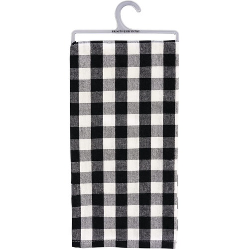 Primitives by Kathy 108744 Small Buff Dish Towel, 28-inch Length, Black, Cotton