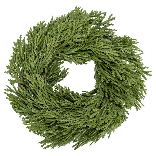 Creative Co-Op Artificial Cedar Wreath, 8", Green