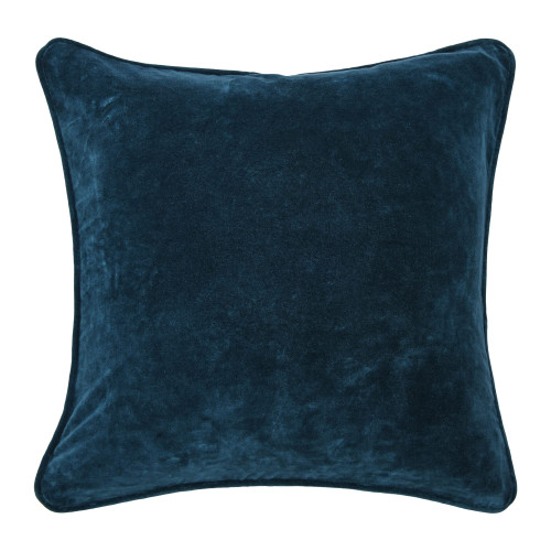 Creative Co-Op 20" Square Velvet Pillow Decorative Pillow Cover, 20" x 20", Navy