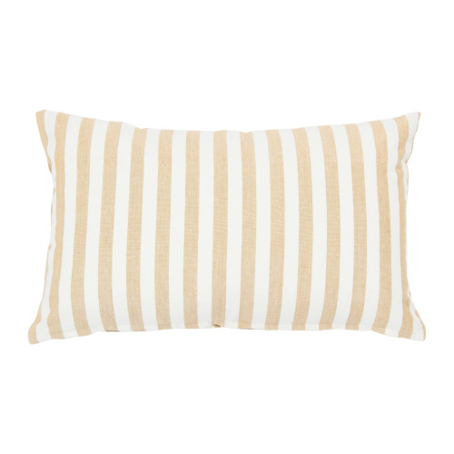 Creative Co-Op Striped Cotton, Beige Lumbar Pillow Cover