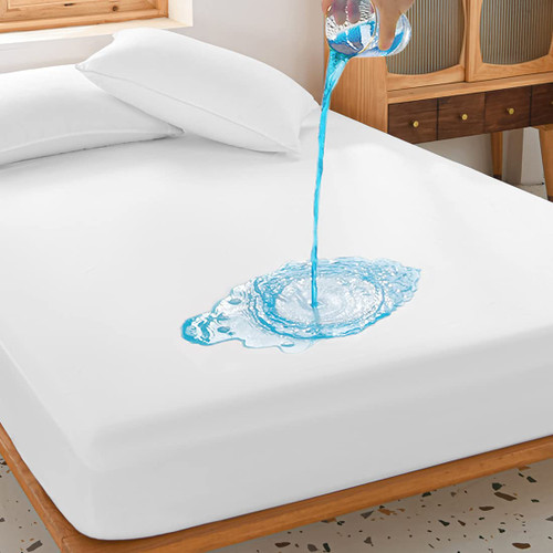 UNILIBRA 2 Pack King Size 100% Waterproof Mattress Protector, Breathable, Noiseless Mattress Cover, 6"-25" Fitted Deep Pocket Mattress Protector Cover - Vinyl Free UNILIBRA 2 Pack King Size 100% Waterproof Mattress Protector, Breathable, Noiseless Mattress Cover, 6"-25" Fitted Deep Pocket Mattress Protector Cover - Vinyl Free