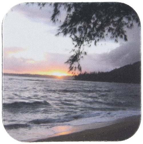 3dRose CST_23629_2 Hawaii Sunset Soft Coasters, Set of 8