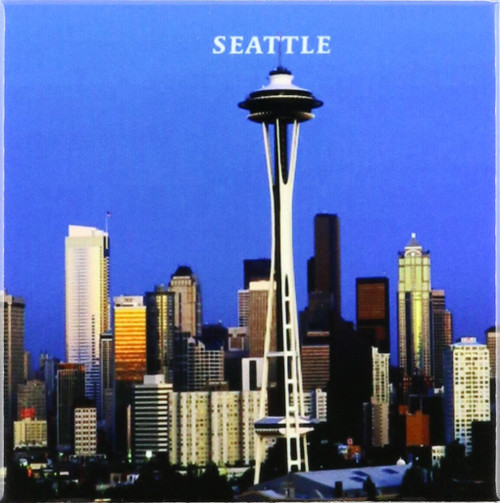 3dRose CST_62081_3 Seattle Space Needle Ceramic Tile Coasters, Set of 4