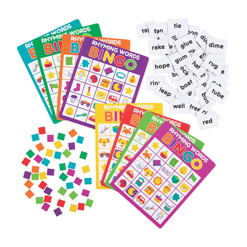 Fun Express Rhyming Words Bingo - 659 Pieces - Educational and Learning Activities for Kids Fun Express Rhyming Words Bingo - 659 Pieces - Educational and Learning Activities for Kids