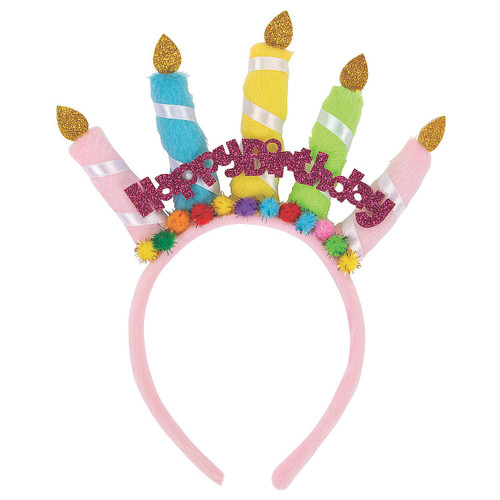 Fun Express Happy Birthday Candles Headband - Apparel Accessories - 1 Piece
