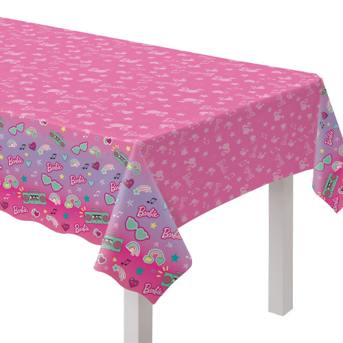 amscan Barbie Dream Together Plastic Table Cover - 54" x 96" | Multicolor | 1 Pc.
