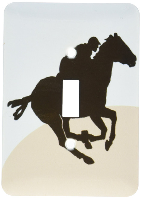 3dRose lsp_25986_1 Horse Racing Toggle Switch, Multi-Color