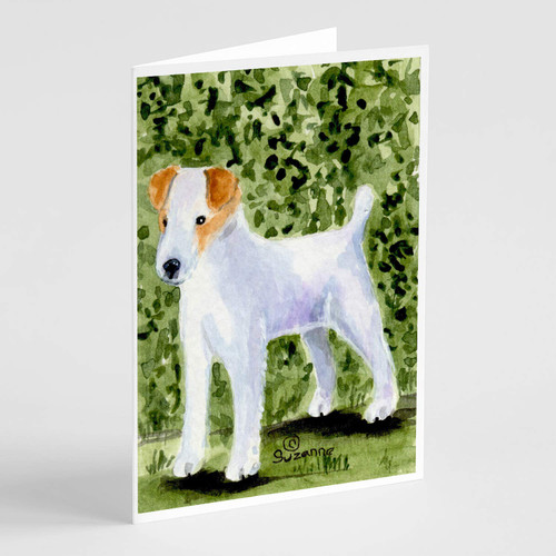 Caroline's Treasures SS8734GCA7P Jack Russell Terrier Greeting Cards and Envelopes Pack of 8 Blank Cards with Envelopes Whimsical A7 Size 5x7 Blank Greeting Cards