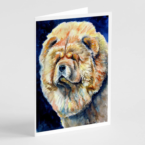 Caroline's Treasures 7341GCA7P Chow Chow Greeting Cards and Envelopes Pack of 8 Blank Cards with Envelopes Whimsical A7 Size 5x7 Blank Greeting Cards