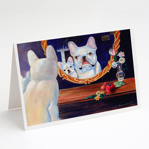Caroline's Treasures 7514GCA7P French Bulldog Greeting Cards and Envelopes Pack of 8 Blank Cards with Envelopes Whimsical A7 Size 5x7 Blank Greeting Cards