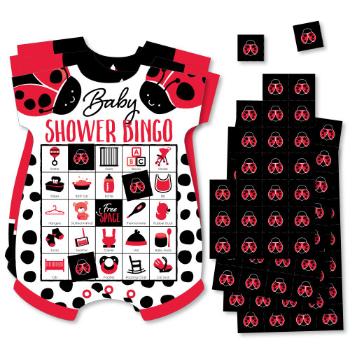 Big Dot of Happiness Happy Little Ladybug - Picture Bingo Cards and Markers - Baby Shower Shaped Bingo Game - Set of 18 Big Dot of Happiness Happy Little Ladybug - Picture Bingo Cards and Markers - Baby Shower Shaped Bingo Game - Set of 18