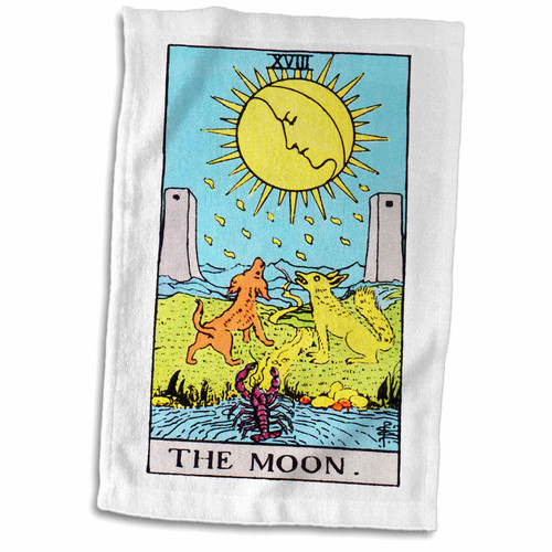 3dRose - Florene Tarot Cards - Tarot The Moon Card - Towels (twl-62441-1) 3dRose - Florene Tarot Cards - Tarot The Moon Card - Towels (twl-62441-1)