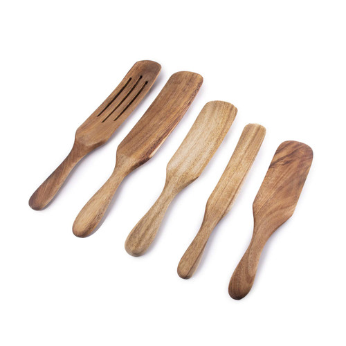 Wooden Spurtle Kitchen Utensil 5-piece Set, Teak Wood Spurtles, Kitchen Sets Non-Stick, and Heat-resistant, Wooden Cooking Tools Spatula Slotted Spurtle, Spatula Sets For Stirring and Mixing. Wooden Spurtle Kitchen Utensil 5-piece Set, Teak Wood Spurtles, Kitchen Sets Non-Stick, and Heat-resistant, Wooden Cooking Tools Spatula Slotted Spurtle, Spatula Sets For Stirring and Mixing.