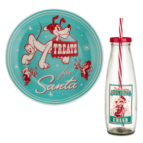 Disney Mickey Mouse and Friends Holiday Milk and Cookie Set