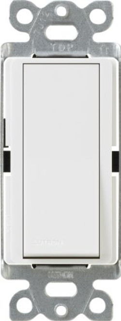 Lutron Claro On/Off Switch, 15-Amp, Single-Pole, CA-1PS-WH, White