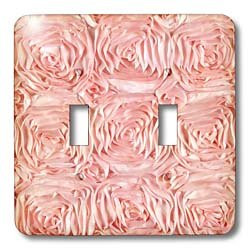 3dRose lsp_62032_2 Girly Satin Roses Double Toggle Switch, Pink