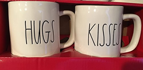 Rae Dunn Magenta Artisan Collection Mug Set of 2 HUGS and KISSES Rae Dunn Magenta Artisan Collection Mug Set of 2 HUGS and KISSES