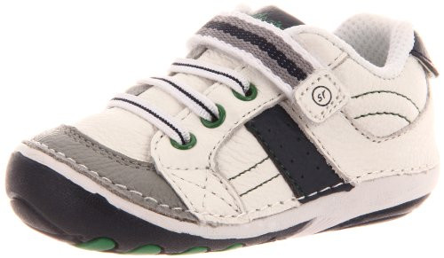 Stride Rite Soft Motion Artie Sneaker (Infant/Toddler),White/Navy,4 XW US Toddler