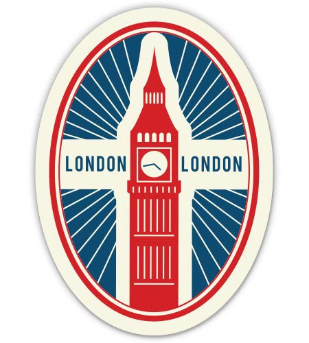 GT Graphics London Suitcase Sticker - 5" Vinyl Sticker - for Car Laptop I-Pad - Waterproof Decal