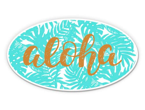 GT Graphics Aloha Tropical - 3" Vinyl Sticker - for Car Laptop I-Pad Phone Helmet Hard Hat - Waterproof Decal