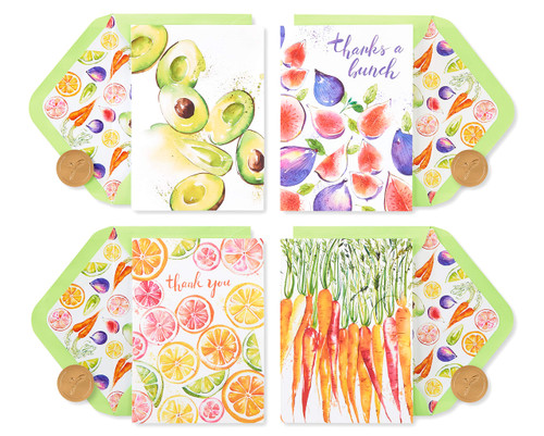 Papyrus Thank You Cards with Envelopes, Fruits and Vegetables (20-Count) Papyrus Thank You Cards with Envelopes, Fruits and Vegetables (20-Count)