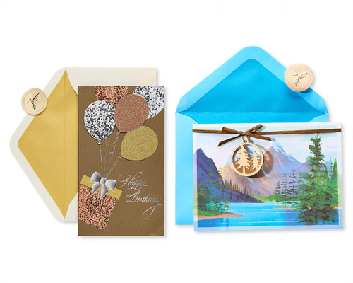 Papyrus Birthday Cards, Balloons and Mountain (2-Count)