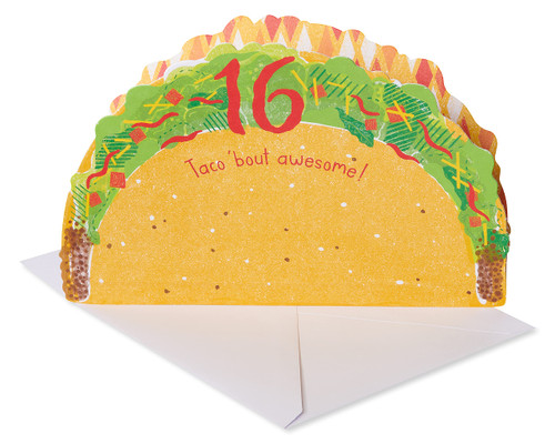 American Greetings 16th Birthday Card (Taco 'Bout Awesome)