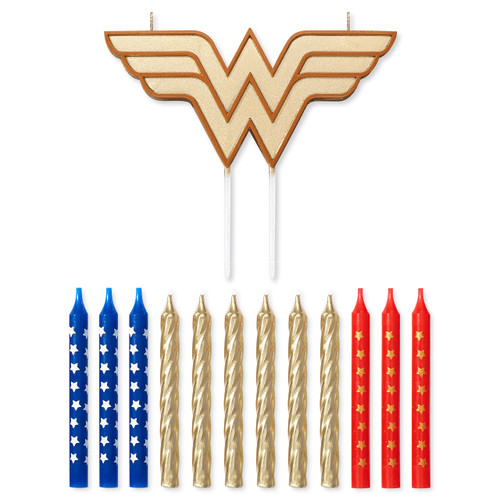 Papyrus Birthday Candles, Wonder Woman Cake Topper (8-Count)