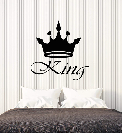 Vinyl Wall Decal Crown's King Lettering Sign Kingdom Symbol Stickers Mural Large Decor (g4833) Black Vinyl Wall Decal Crown's King Lettering Sign Kingdom Symbol Stickers Mural Large Decor (g4833) Black