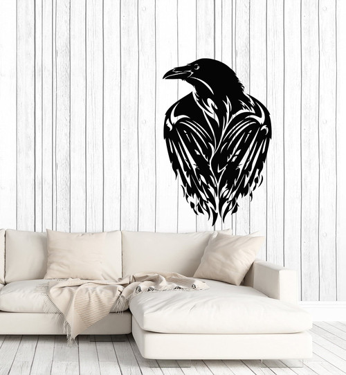 Vinyl Wall Decal Black Raven Big Bird Gothic Style Crow Interior Stickers Mural Large Decor (g5688) Black Vinyl Wall Decal Black Raven Big Bird Gothic Style Crow Interior Stickers Mural Large Decor (g5688) Black