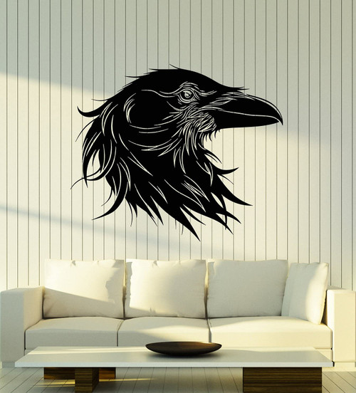 Vinyl Wall Decal Bird Black Raven Head Gothic Style Interior Stickers Mural Large Decor (g5888) Black Vinyl Wall Decal Bird Black Raven Head Gothic Style Interior Stickers Mural Large Decor (g5888) Black