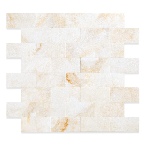OYASIMI Peel and Stick Backsplash Wall Tile, PVC Stick on Tile for Kitchen Backsplash Peel and Stick in Beige Yellow (11.85''x11.89'',10 Sheets)