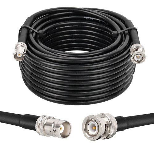 MOOKEERF BNC Male to BNC Female Coaxial Cable 50 ohm RG8X Coax Cable Ultra Low Loss BNC Jumper Cable for Antenna, RF Radio, Modem, Oscilloscope, Spectrum, Analyzer, Signal Generator (35FT)
