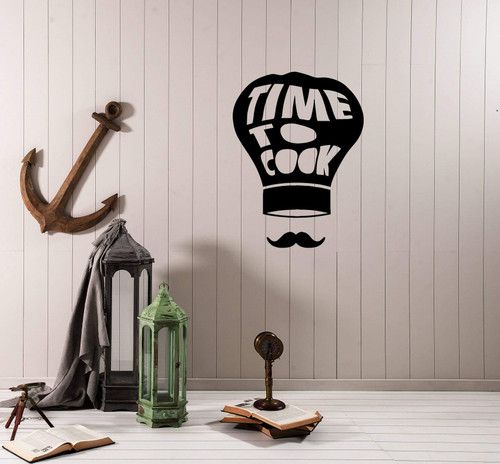 DesignToRefine Wall Decal Kitchen Decor Phrase Words Time to Cook Vinyl Sticker Large Decor (ed1118) Black DesignToRefine Wall Decal Kitchen Decor Phrase Words Time to Cook Vinyl Sticker Large Decor (ed1118) Black