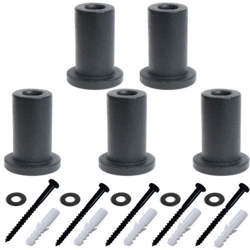 2"Barn Door spacers,barn Door spacers 2inch,Sliding Barn Door Hardware Track Spacers with lag Bolts, Wall Anchor for Flat Track - Pack of 5 (2inch)